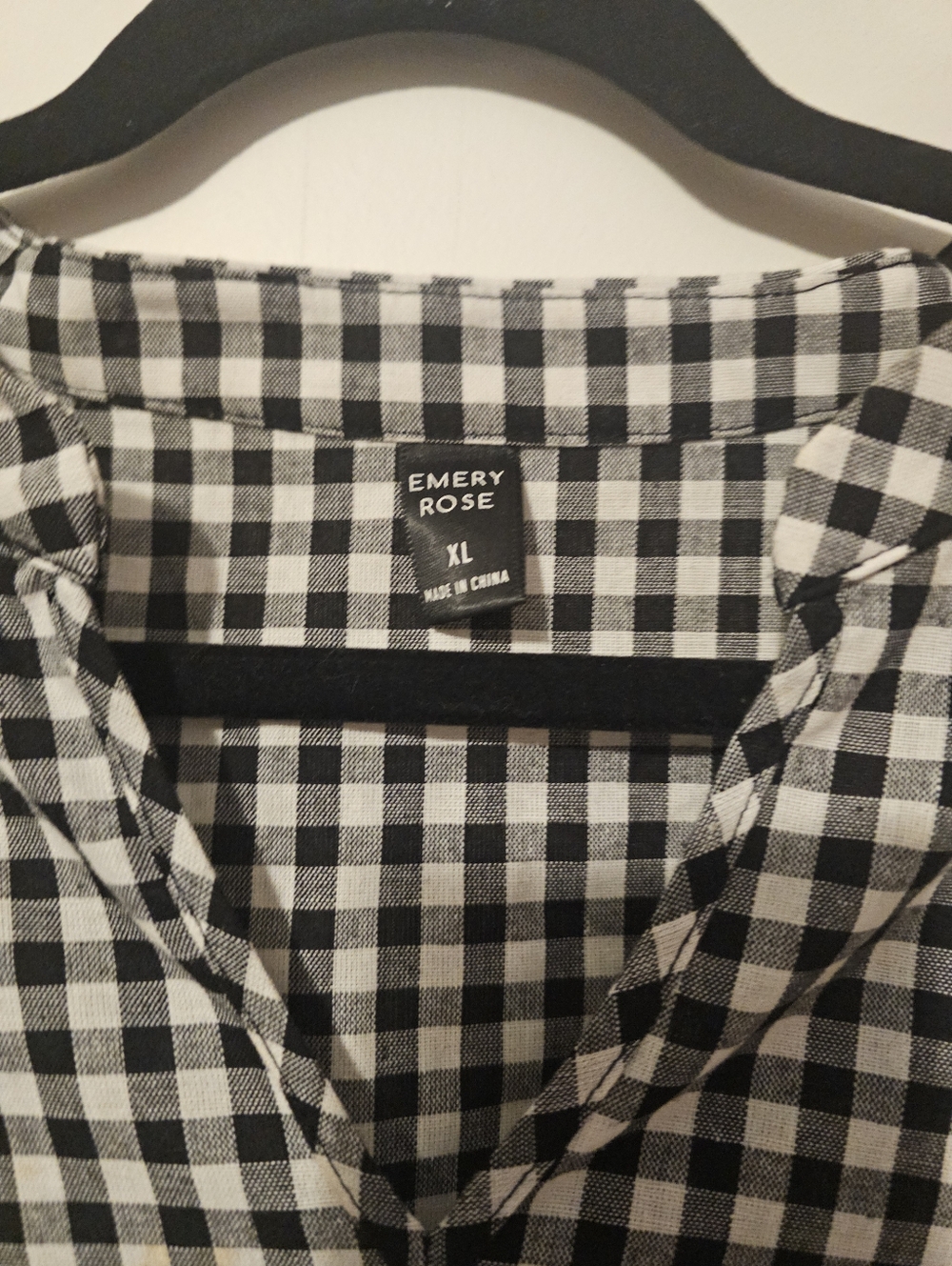 EMERY ROSE Gingham Print Notched Roll Tab Sleeve Dress XL - Picture 6 of 7